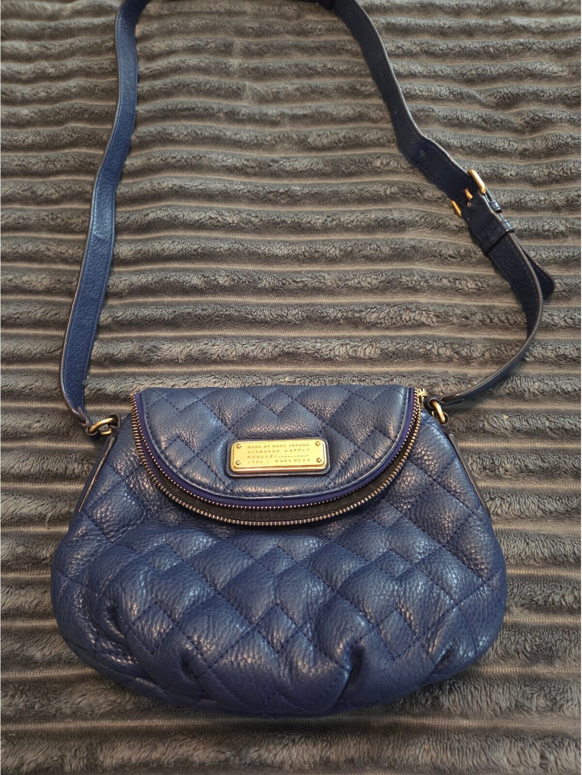 Marc By Marc Jacobs Std. Supply Quilted Leather Crossbody Bag W/Adjustable Strap